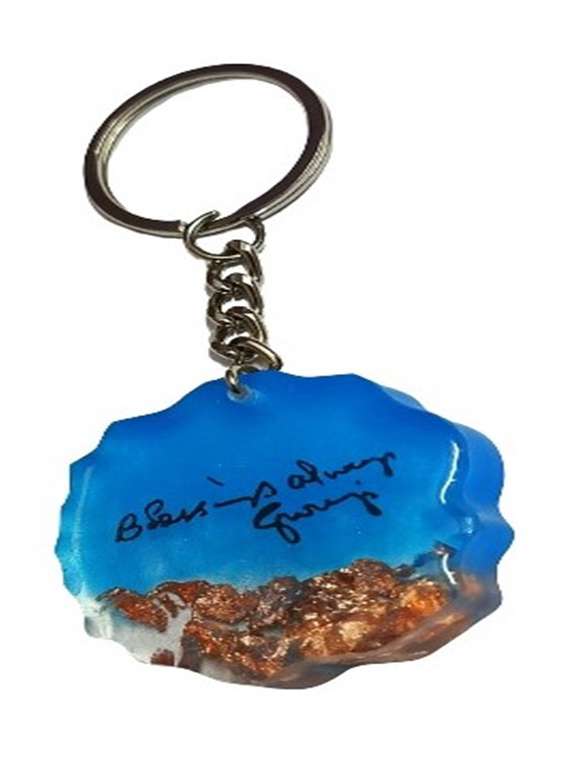 blue silicone printed key chain - 21534869 -  Standard Image - 1