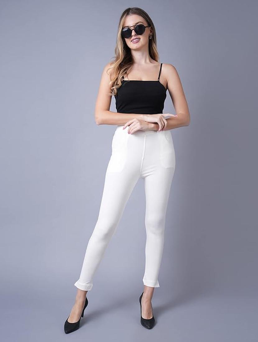 women solid ankle length jeggings - 21535526 - Standard Image - 4