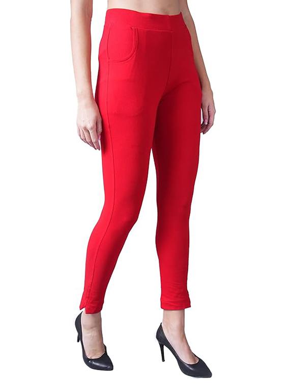 women solid ankle length jegging - 21535528 -  Standard Image - 1