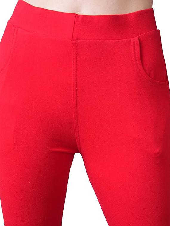 women solid ankle length jegging - 21535528 - Standard Image - 4