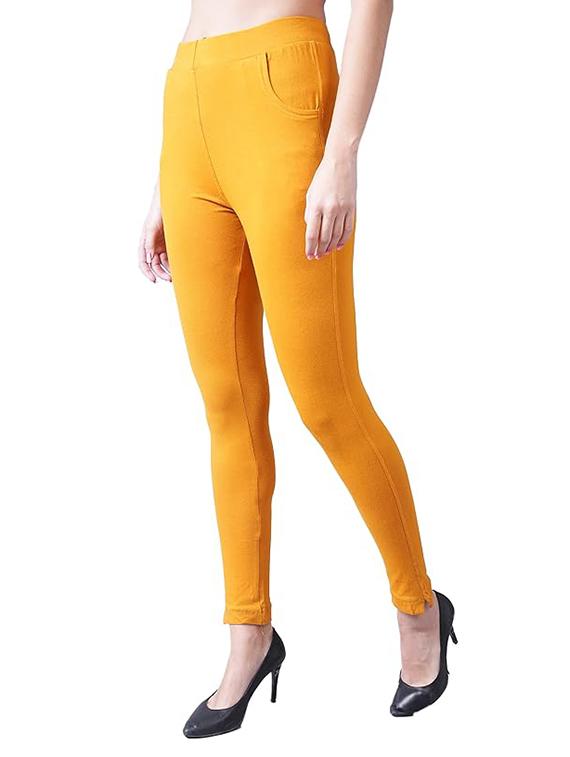 women solid ankle length leggings - 21535534 - Standard Image - 1