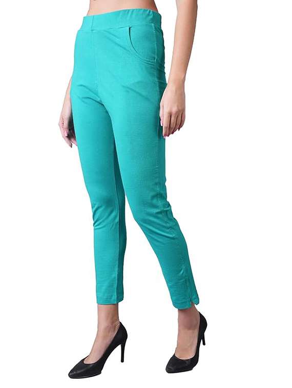 women solid ankle length leggings - 21535536 - Standard Image - 1