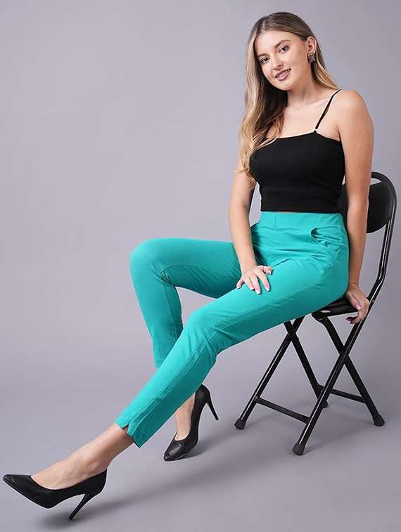 women solid ankle length leggings - 21535536 - Standard Image - 4