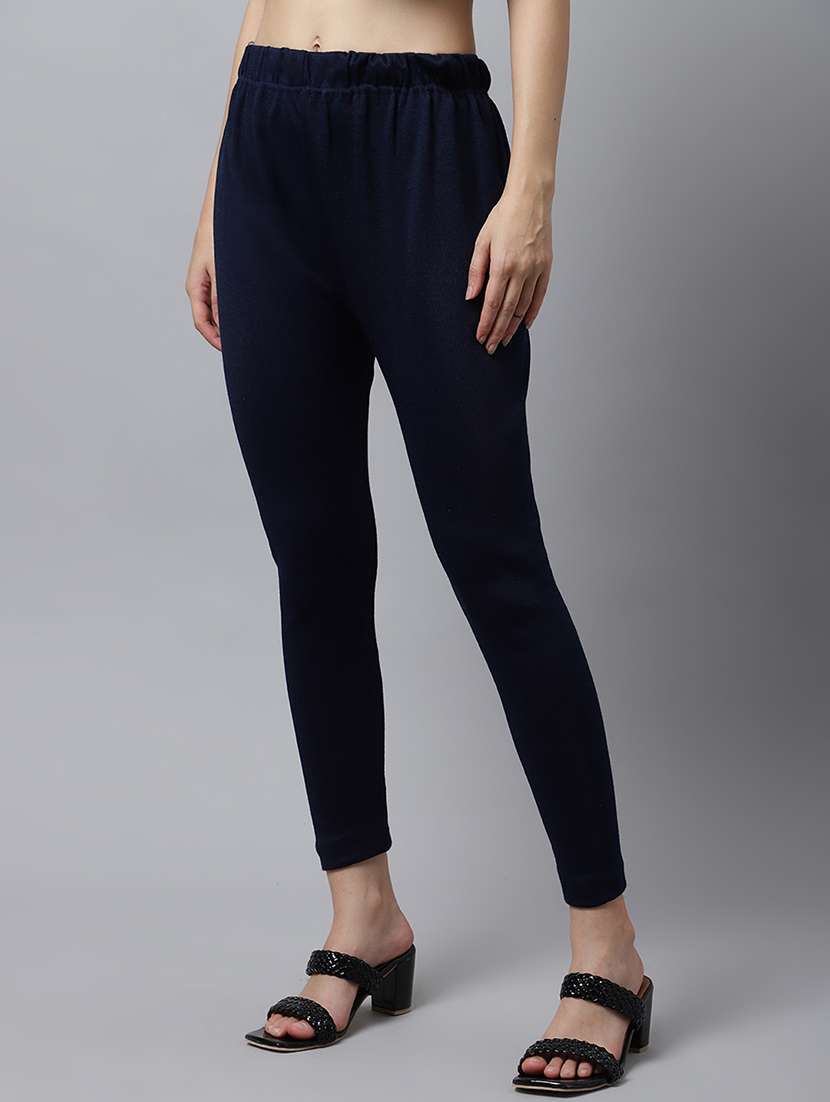 women solid ankle length leggings - 21535554 -  Standard Image - 1