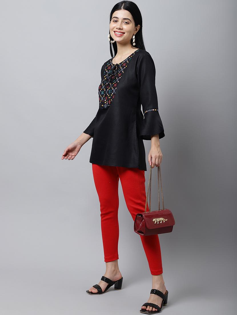 women solid ankle length leggings - 21535555 - Standard Image - 4