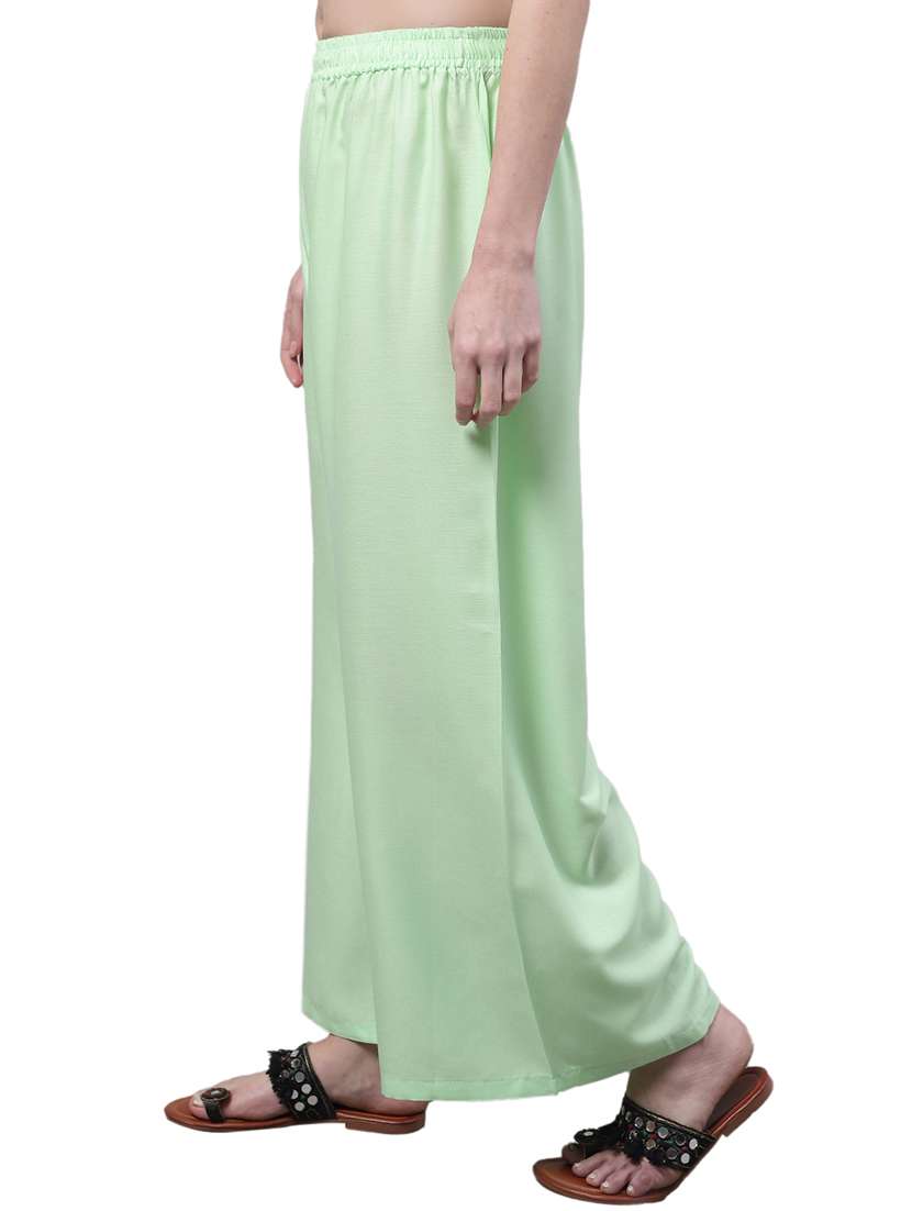 women solid relaxed fit palazzo - 21535589 -  Standard Image - 1