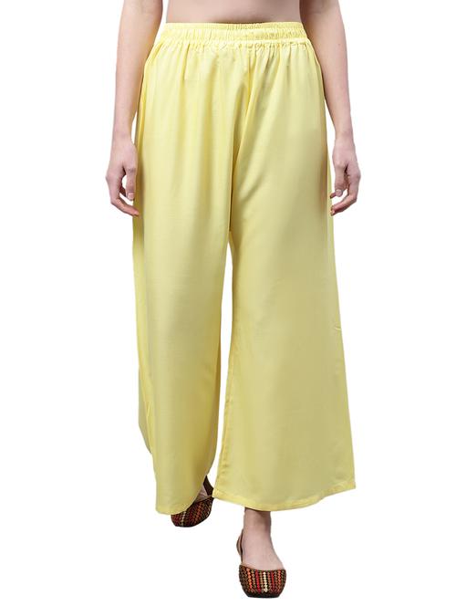 women solid relaxed fit palazzo - 21535590 -  Standard Image - 0