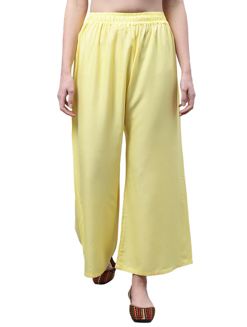 women solid relaxed fit palazzo - 21535590 -  Zoom Image - 0