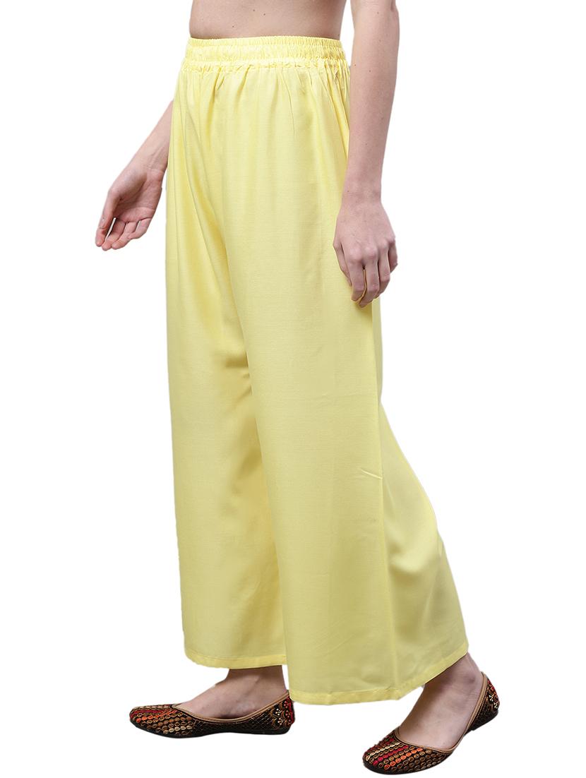 women solid relaxed fit palazzo - 21535590 -  Standard Image - 1