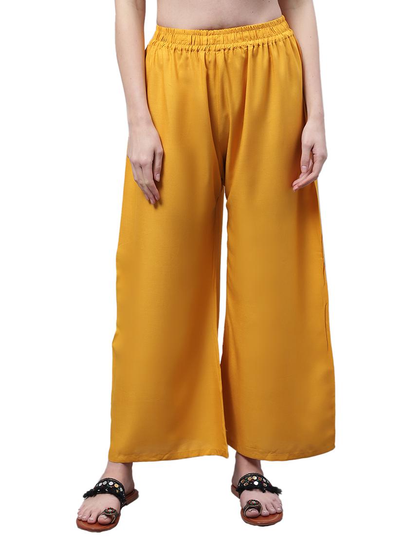 women solid relaxed fit palazzo - 21535593 -  Zoom Image - 0
