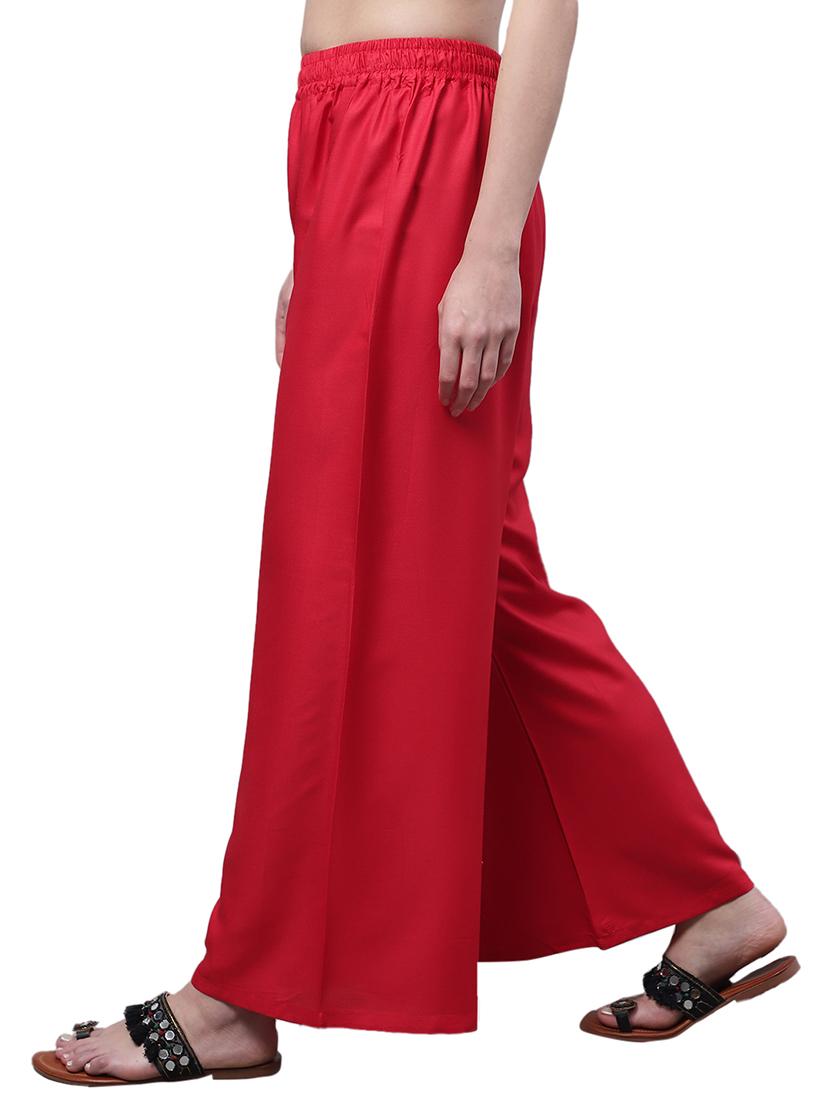 women solid relaxed fit palazzo - 21535597 -  Standard Image - 1