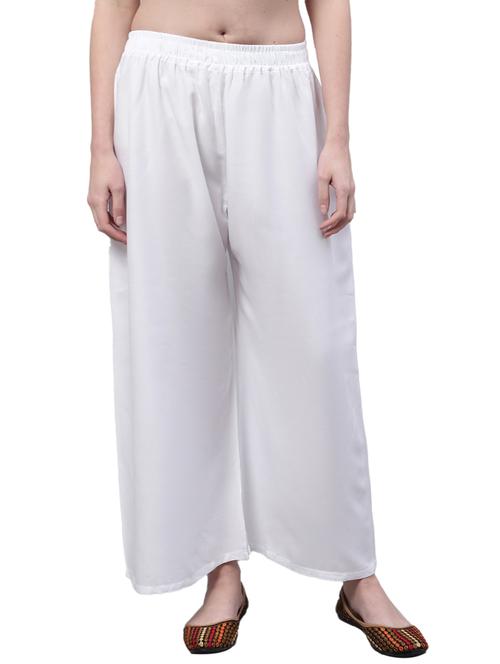 women solid relaxed fit palazzo - 21535599 - Standard Image - 0