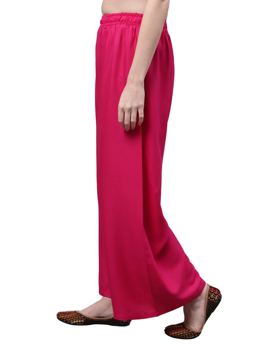 women solid relaxed fit palazzo - 21535604 -  Standard Image - 1