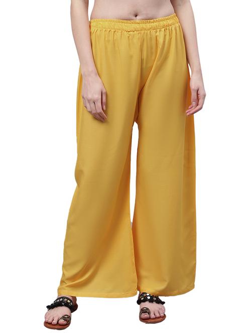 women solid relaxed fit palazzo - 21535605 - Standard Image - 0