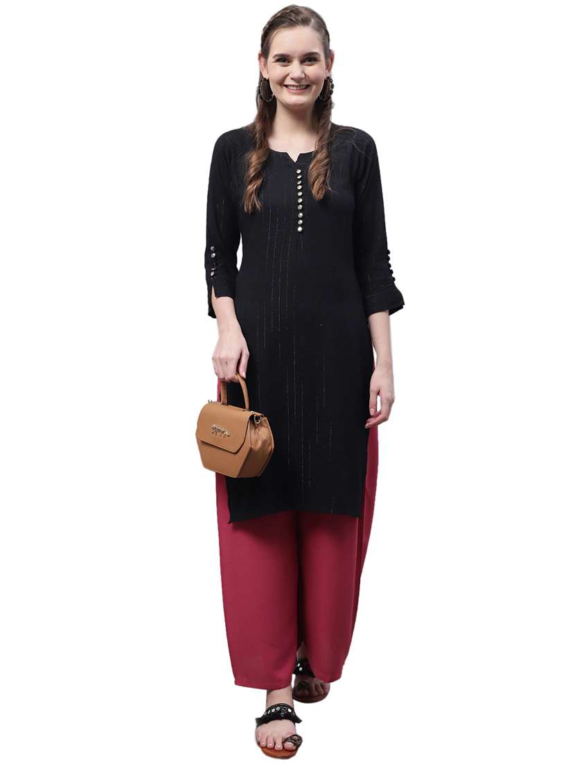 women solid relaxed fit palazzo - 21535606 - Standard Image - 4