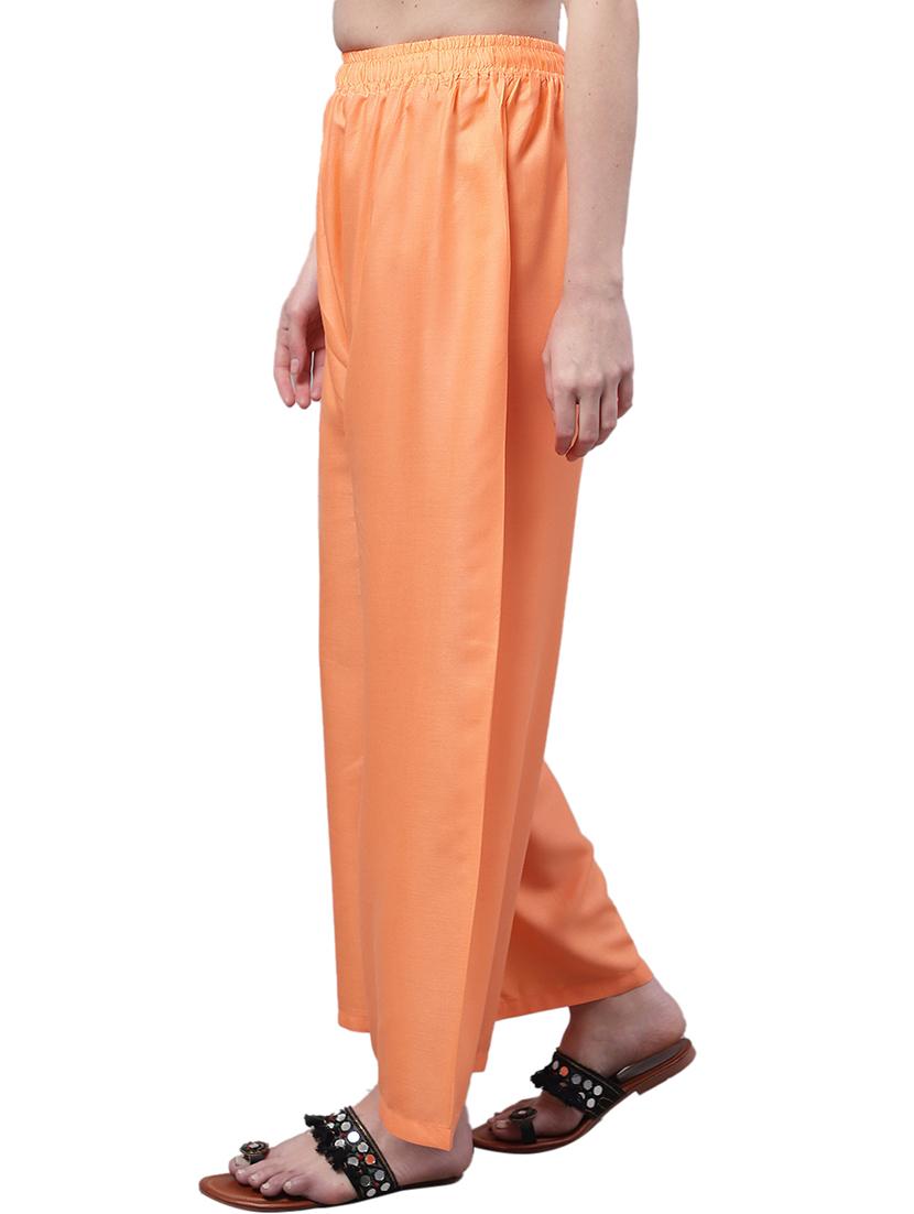 women solid relaxed fit palazzo - 21535610 - Standard Image - 1