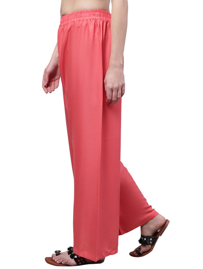 women solid relaxed fit palazzo - 21535611 - Standard Image - 1
