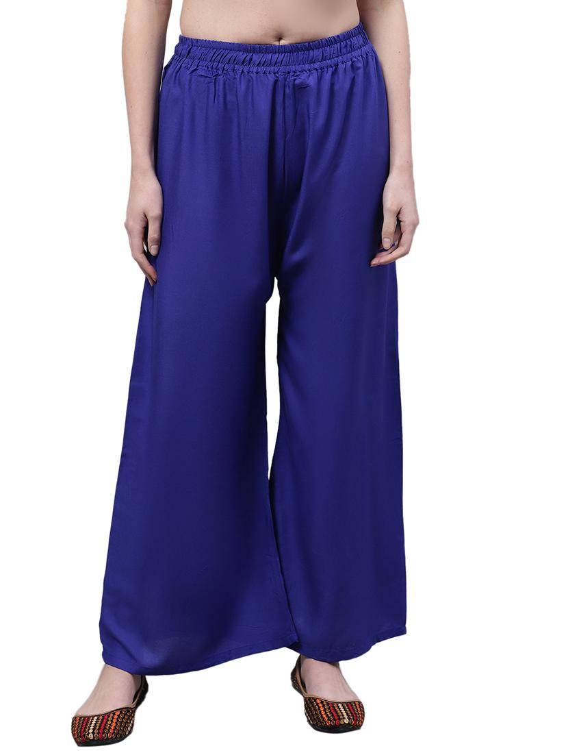 women solid relaxed fit palazzo - 21535613 -  Zoom Image - 0