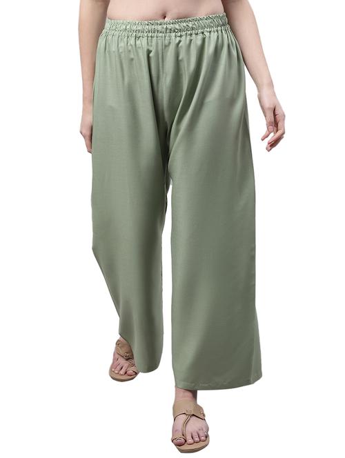 women solid relaxed fit palazzo - 21535614 - Standard Image - 0