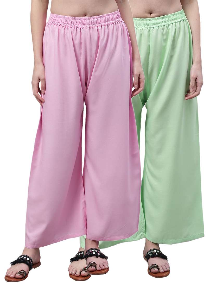 pack of 2 solid relaxed fit palazzo
