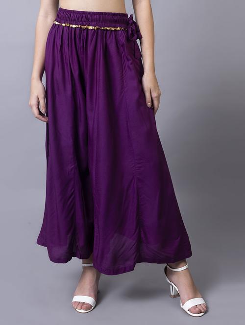 women solid flared palazzo - 21535656 - Standard Image - 0