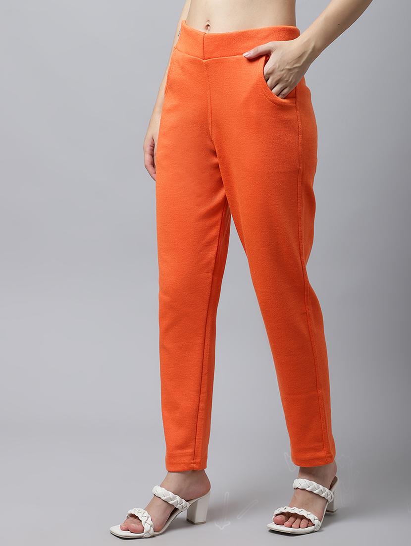 orange wool trousers - 21535665 - Standard Image - 1