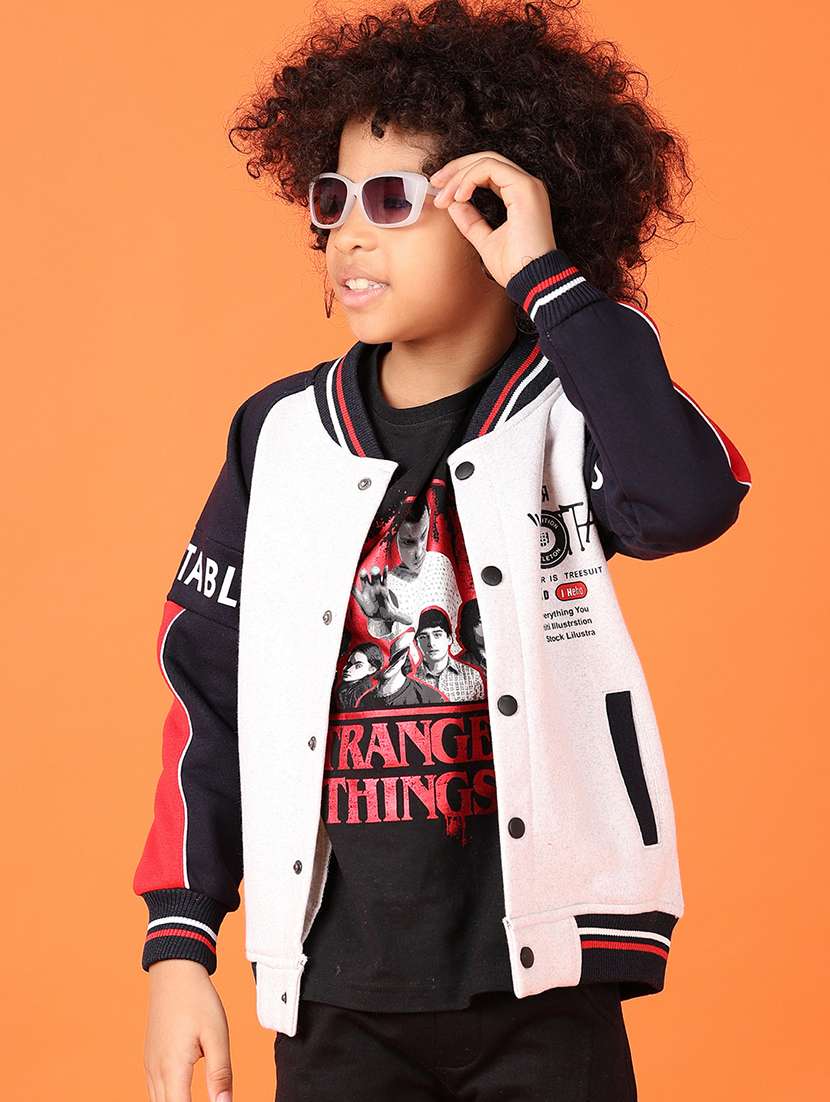 boys color block long sleeve bomber jacket - 21535739 -  Standard Image - 1