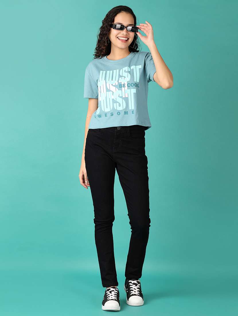 women typography short sleeve t-shirt - 21535801 - Standard Image - 4