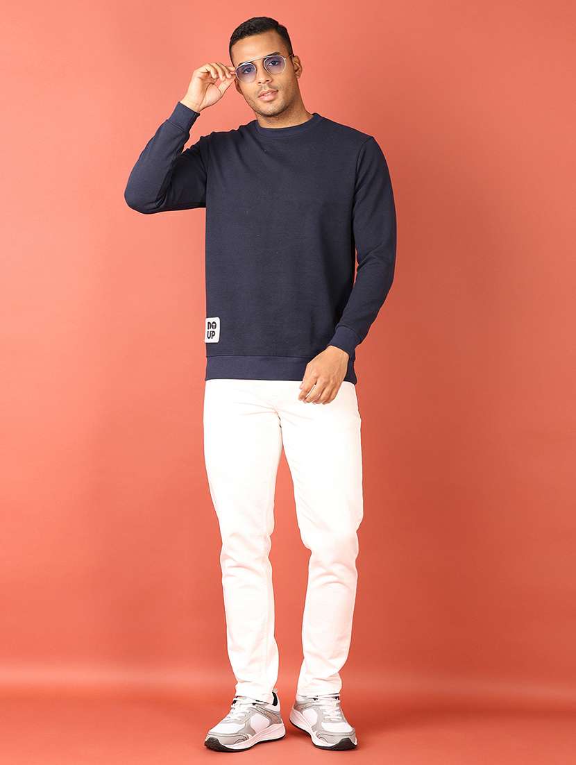 men long sleeves plain sweatshirt - 21535810 -  Standard Image - 4
