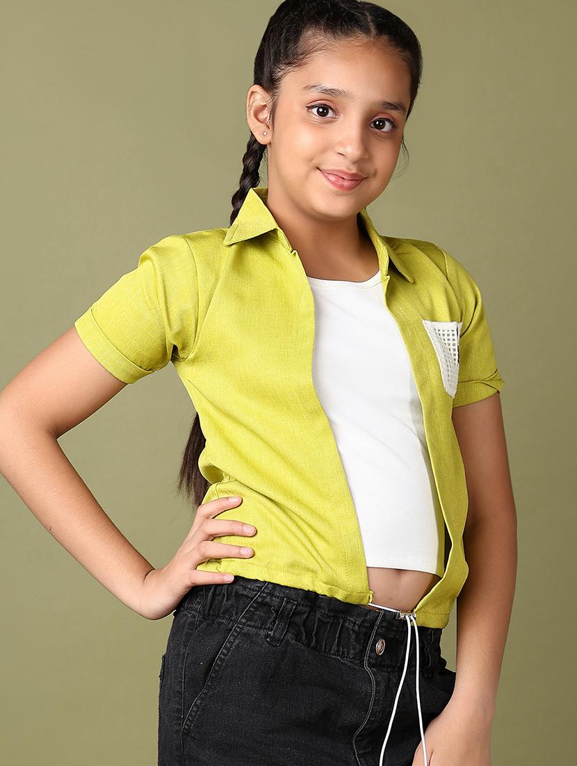 girls solid short sleeves top - 21535832 - Standard Image - 1