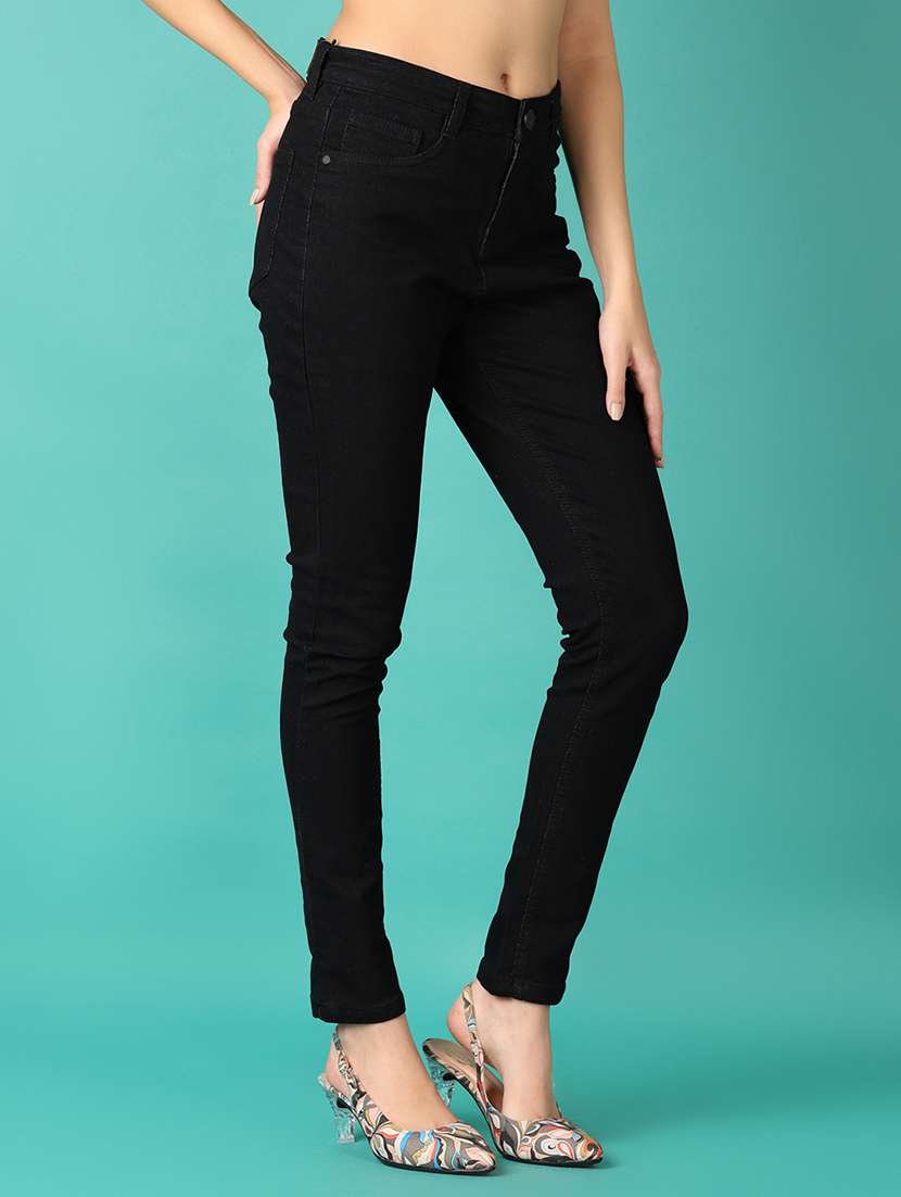 women plain skinny fit denim jeans - 21535838 -  Standard Image - 1