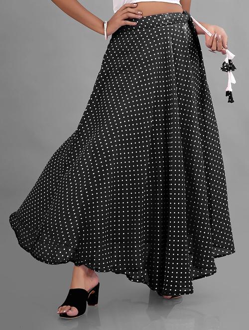 women polka dots printed flared skirt - 21536045 -  Standard Image - 0