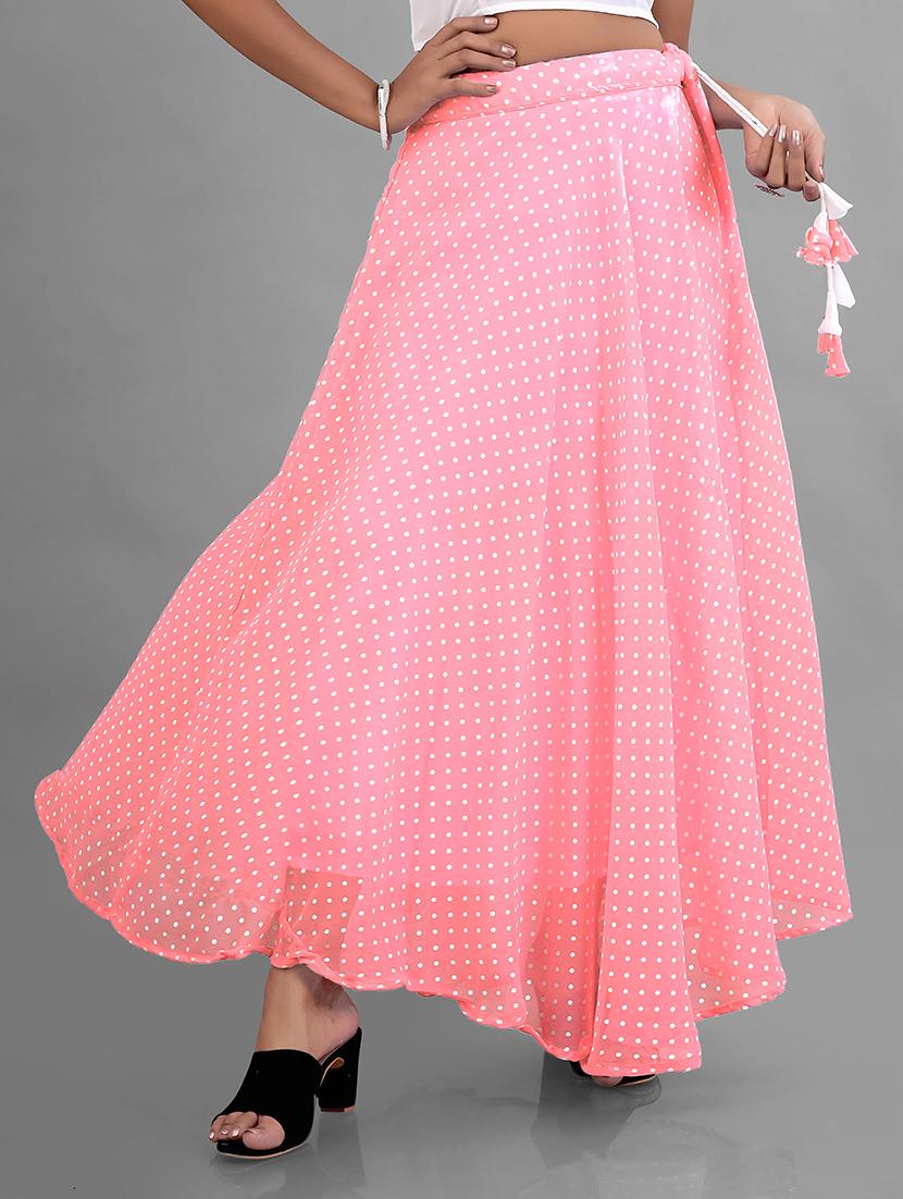 women high-rise polka dot printed flared skirt - 21536050 -  Zoom Image - 0