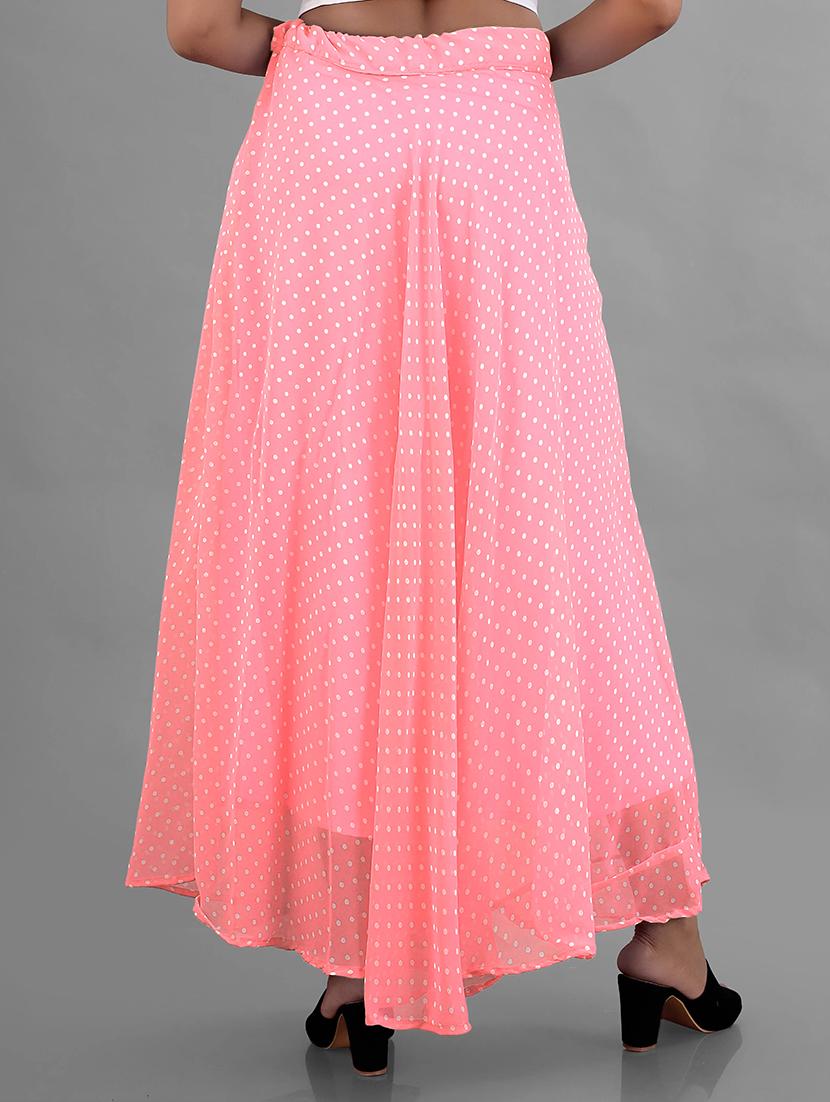 women high-rise polka dot printed flared skirt - 21536050 -  Standard Image - 1