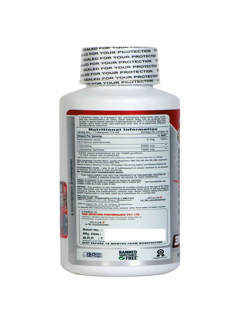 muscle garage l carnitine 3500mg liquid 30 servings - 21536272 -  Standard Image - 1