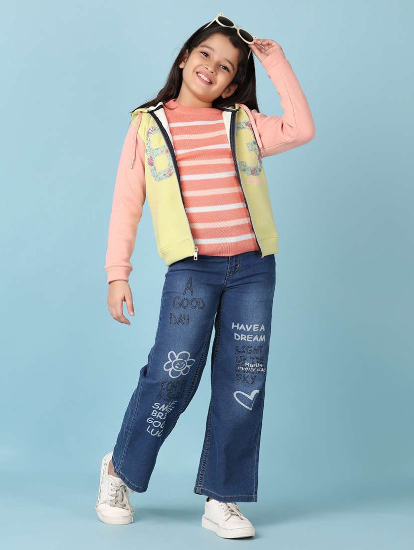 girls hooded neck sleeveless sweatshirts - 21536294 -  Standard Image - 4