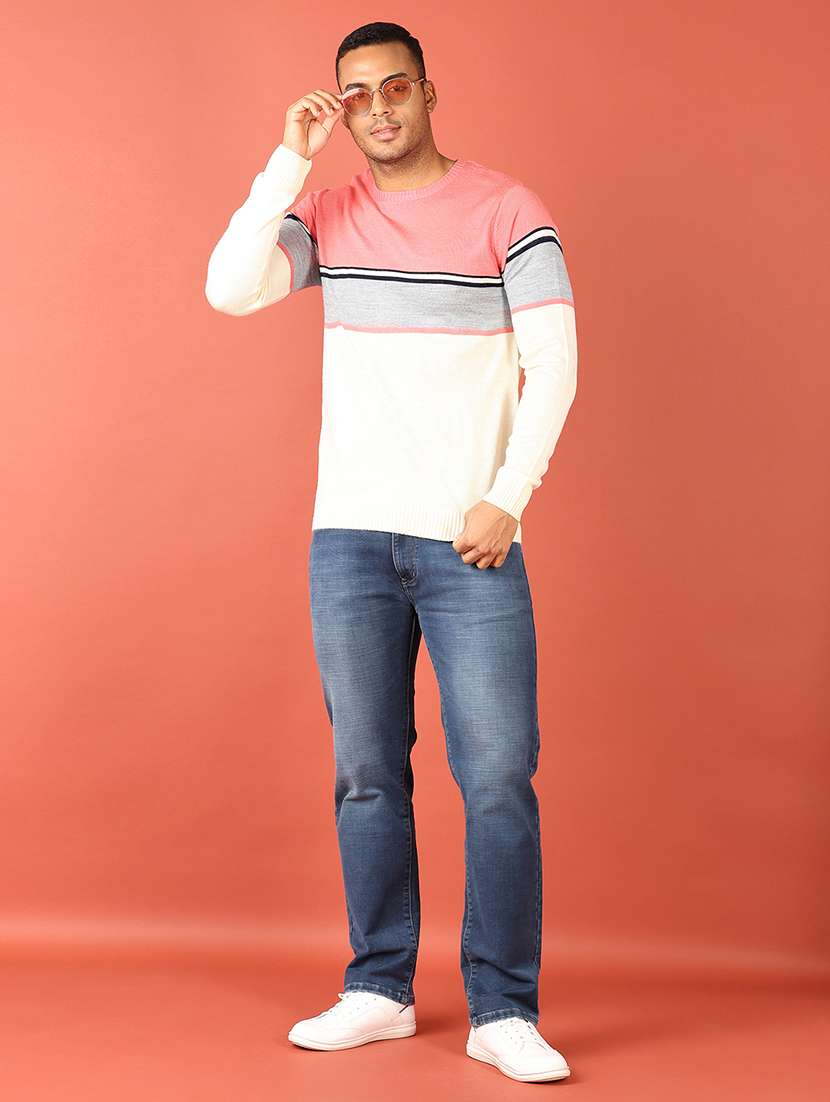 men long sleeves color block pullover - 21536315 -  Standard Image - 4