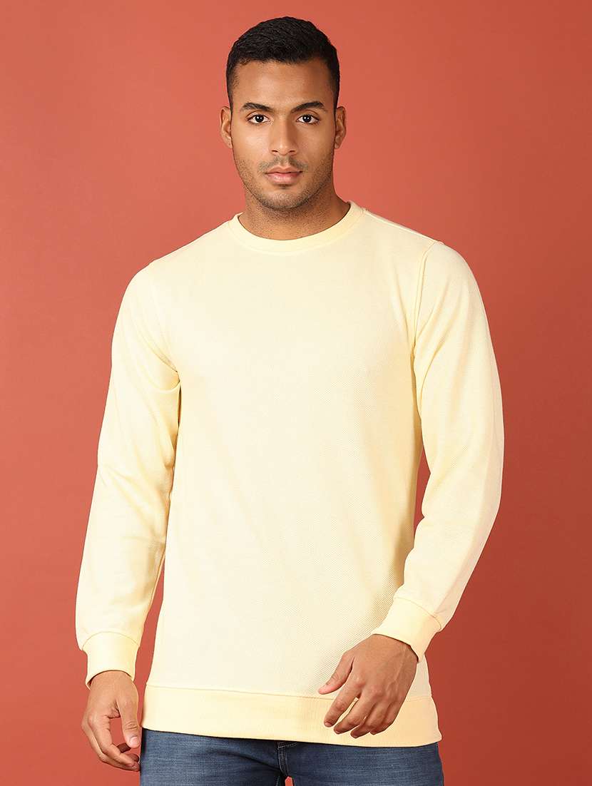 men long sleeves plain sweatshirt - 21536339 -  Standard Image - 1