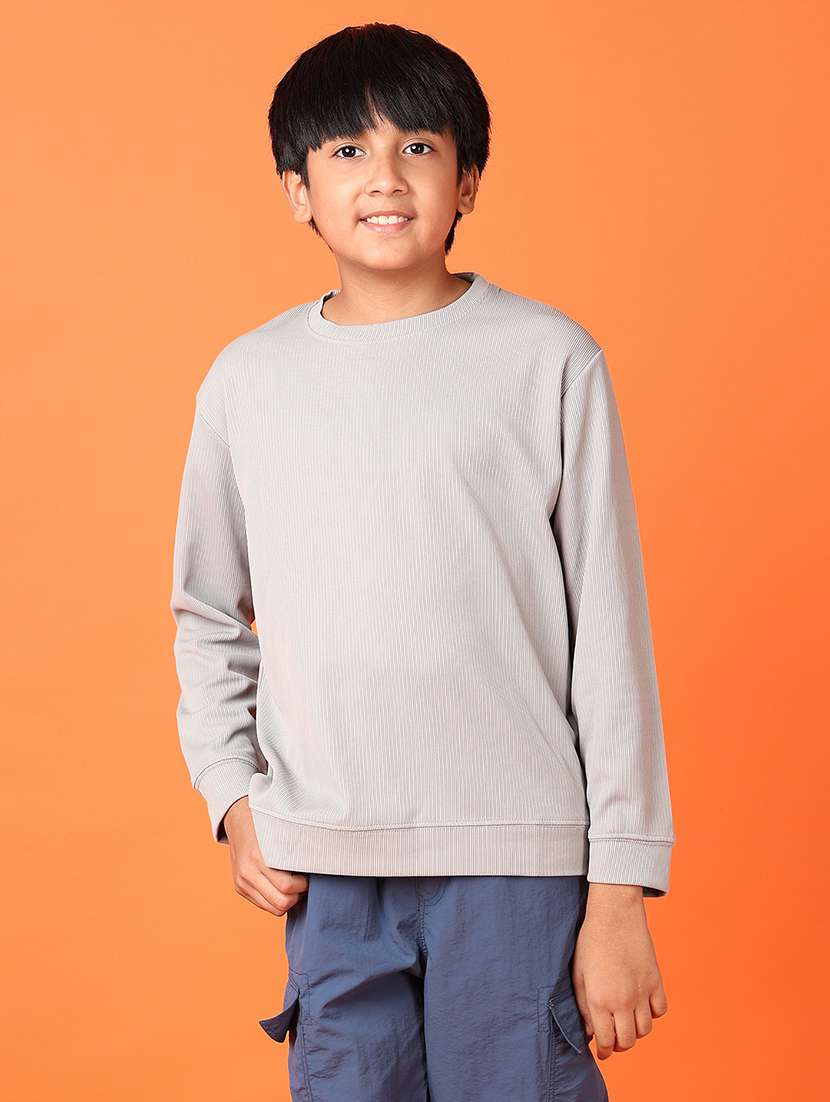 boys long sleeves solid t-shirt