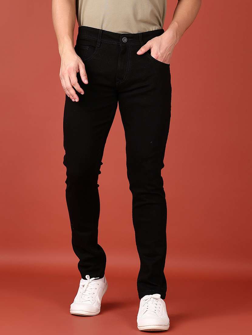men solid mid rise denim jeans - 21536398 - Zoom Image - 0