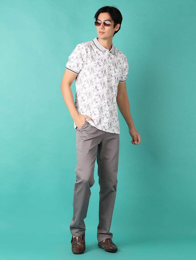 men mid rise solid flat front casual trouser - 21536442 - Standard Image - 4