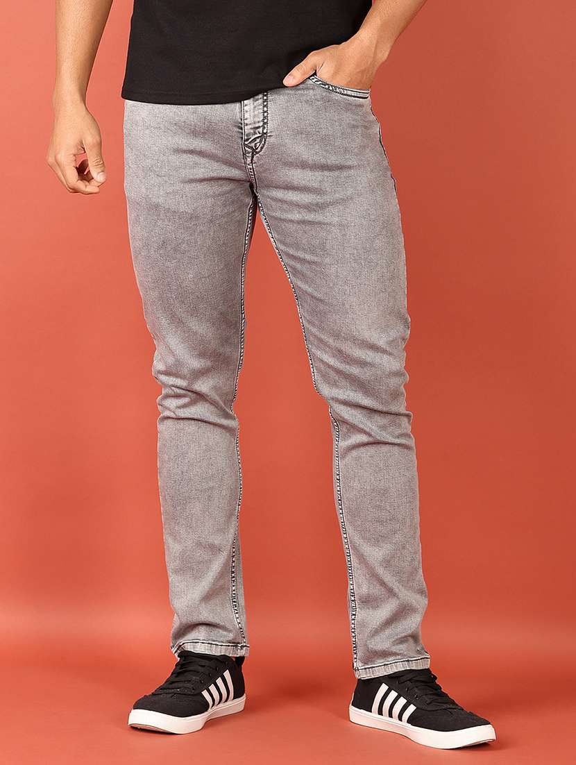 men mid rise plain jeans - 21536467 -  Standard Image - 1