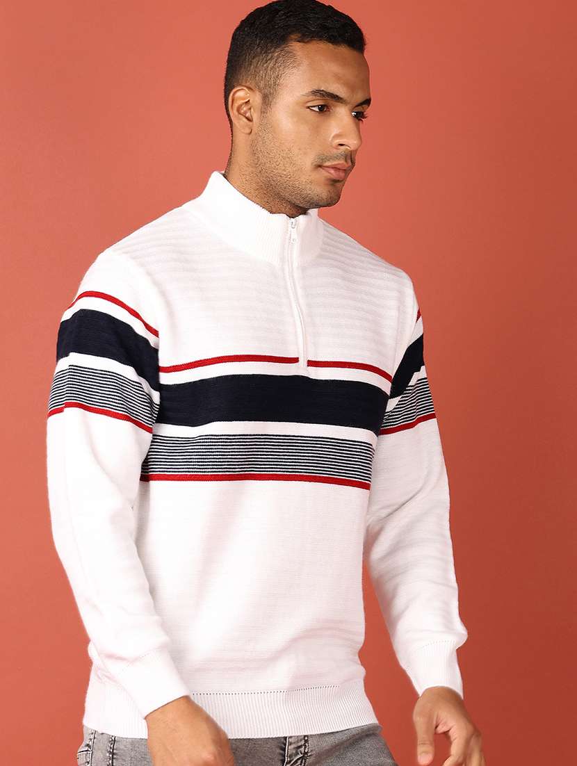 men long sleeves color block pullover - 21536579 -  Standard Image - 1