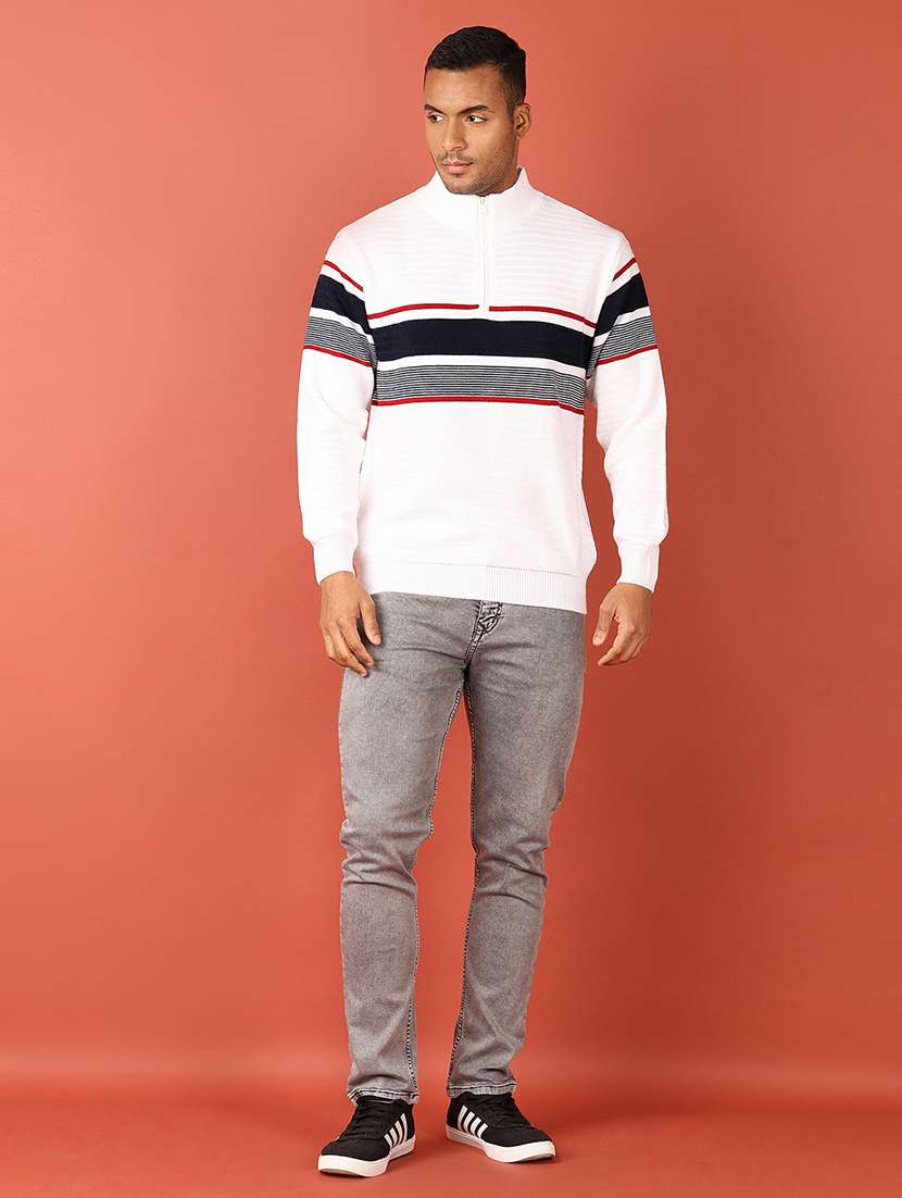 men long sleeves color block pullover - 21536579 -  Standard Image - 4
