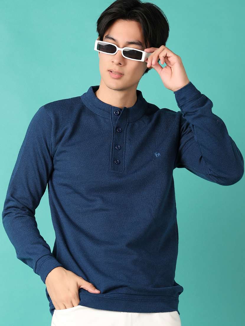men long sleeves solid pullover - 21536581 -  Standard Image - 1