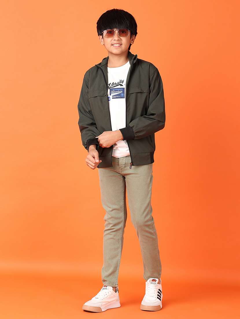 boys solid long sleeve regular jacket - 21536621 -  Standard Image - 4