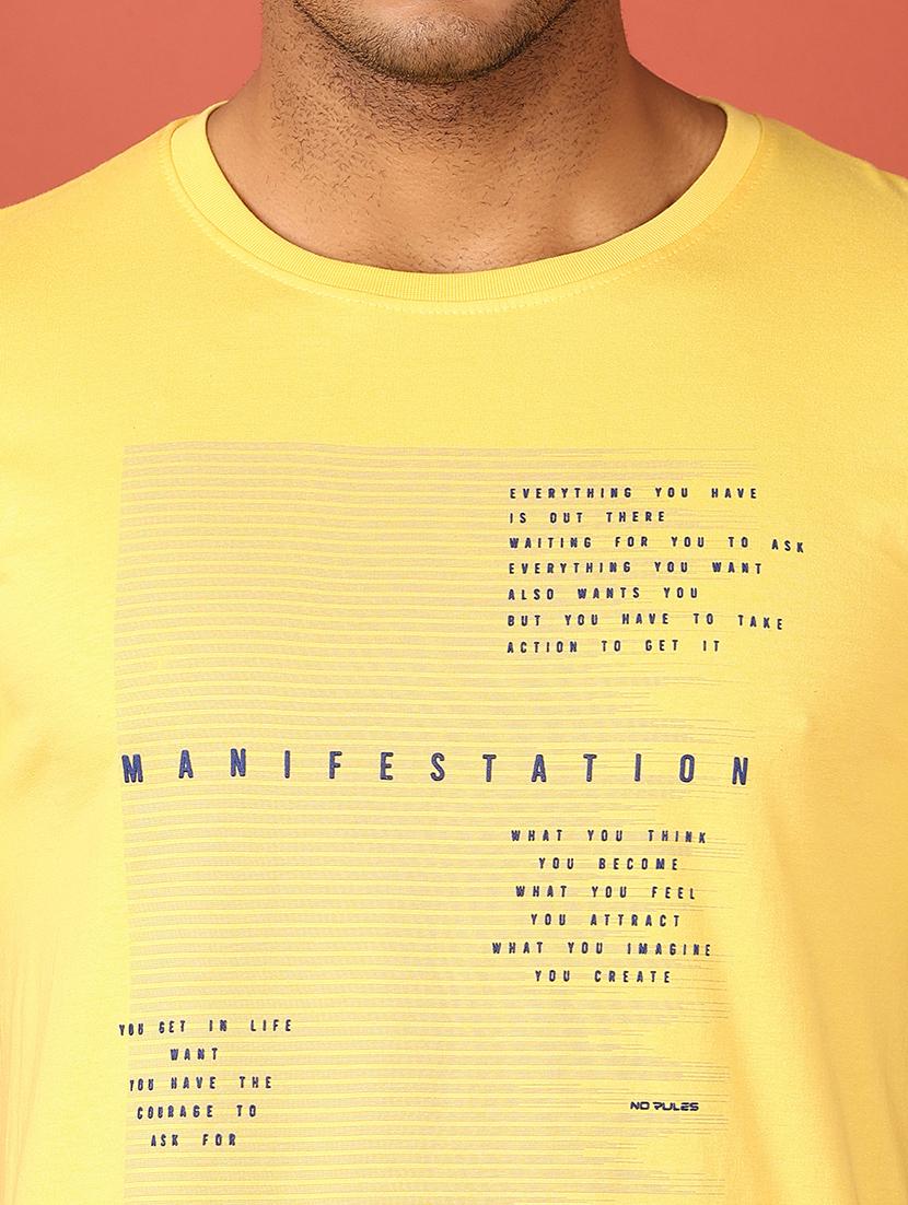 men front print round neck t-shirt - 21536695 - Standard Image - 4