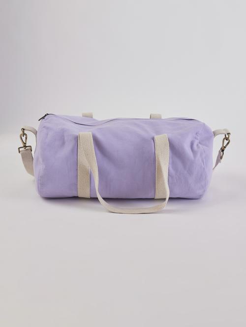 purple solid cotton regular handbag - 21536766 - Standard Image - 0