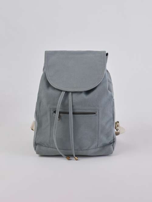 grey cotton regular backpack - 21536770 -  Standard Image - 0