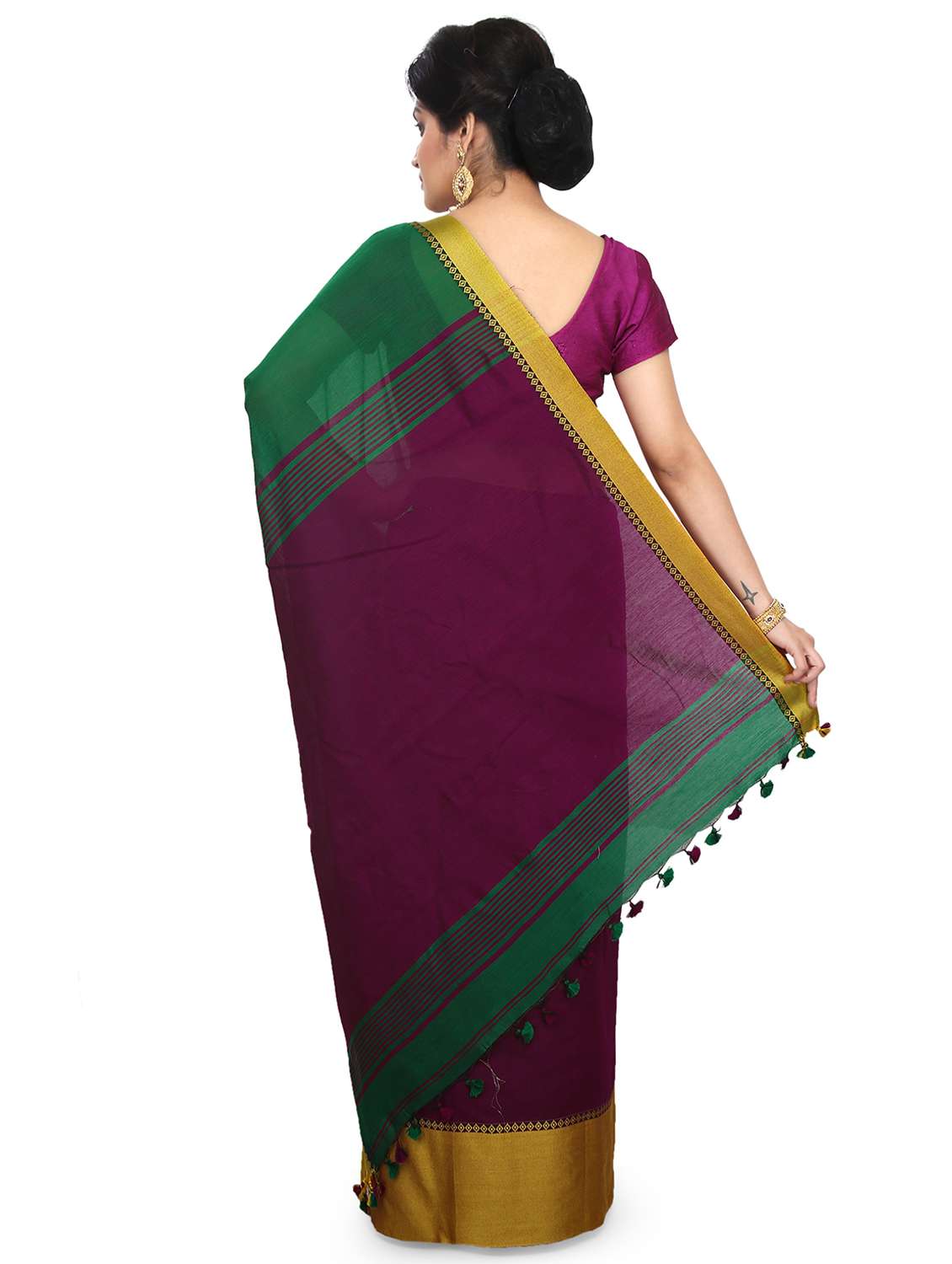 women color block southern silk saree - 21536833 -  Standard Image - 1